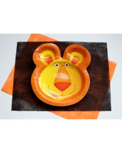 6 assiettes lion 