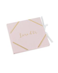 Livre d'or mariage rose