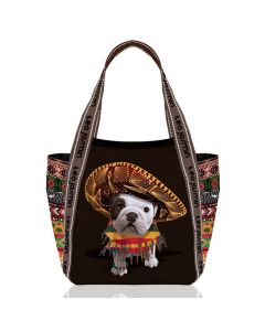 Sac cabas Teo Jasmin Mexicain - noir