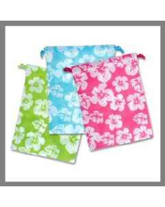 Lot de 3 sacs imprimés fleurs - thème hawai