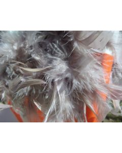 Boa en plumes - taupe