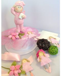 Gâteau à dragées bébé rose - 25 parts