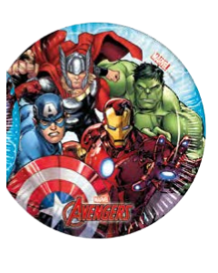 8 Assiettes Avengers - 20 cm