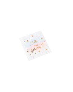 Serviettes gender reveal 