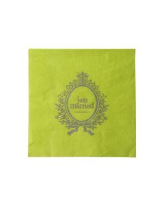 serviette vert anis just married