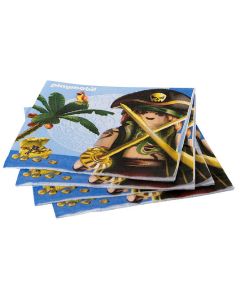 serviette annivversaire playmobil pirates