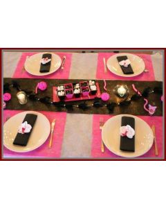Sets de table rectangulaires intissés - x50 - rose