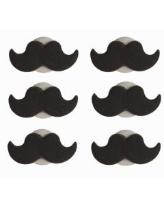 6 décors en sucre moustache