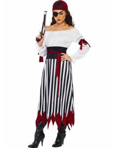 Déguisement femme pirate rayé