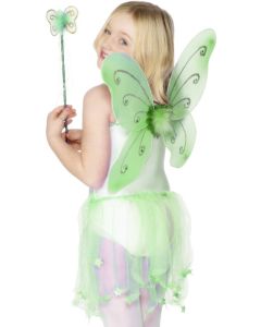 Ailes de papillon vertes enfant