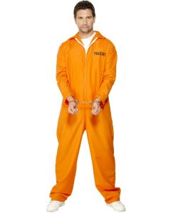 Déguisement homme prisonnier - orange - taille M