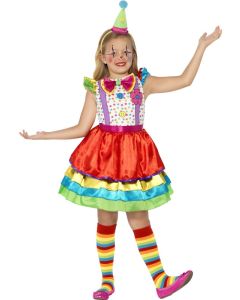 Déguisement fille clown coloré - 7/9 ans