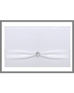 Boîte à dons mariage blanche avec strass