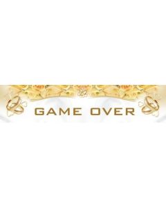 Plaque minéralogique en carton "Game over"