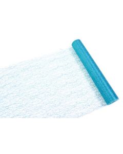 Chemin de table dentelle de couleur turquoise