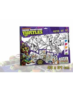 6 posters à colorier - Tortues Ninja