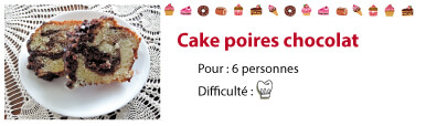recette cake poires chocolat