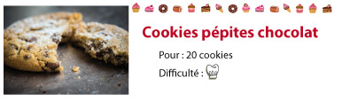 recette cookies pepites chocolat