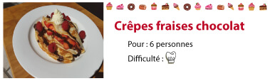 recette crepes fraises chocolat