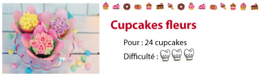 recette cupcake forme fleur