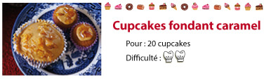 recette cupcake fondant caramel