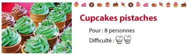 recette cupcake pistache
