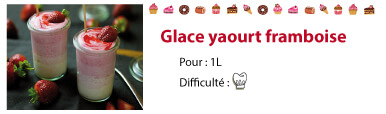 recette glace yaourt framboise