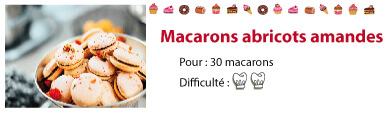 recette macarons abricots amandes