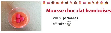 recette mousse chocolat framboises
