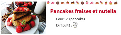 recette pancakes fraises nutella