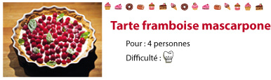 recette tarte framboise creme mascarpone