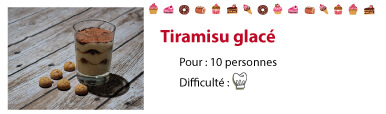 recette tiramisu glace